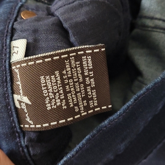 7 For All Mankind The Skinny sequined front dark wash jeans - Picture 7 of 10